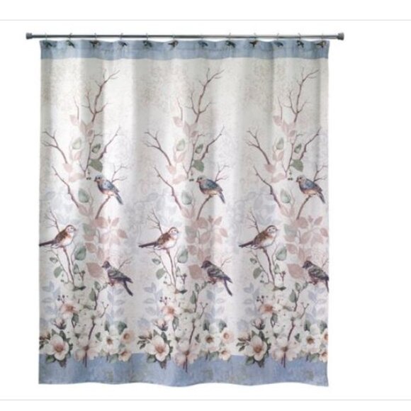 Avanti Love Nest Bird Motif Printed Shower Curtain, 72" X 72" - Cream - Picture 1 of 1